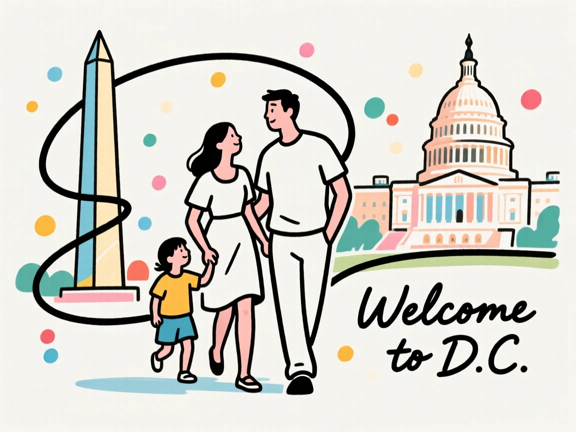 A family visiting DC